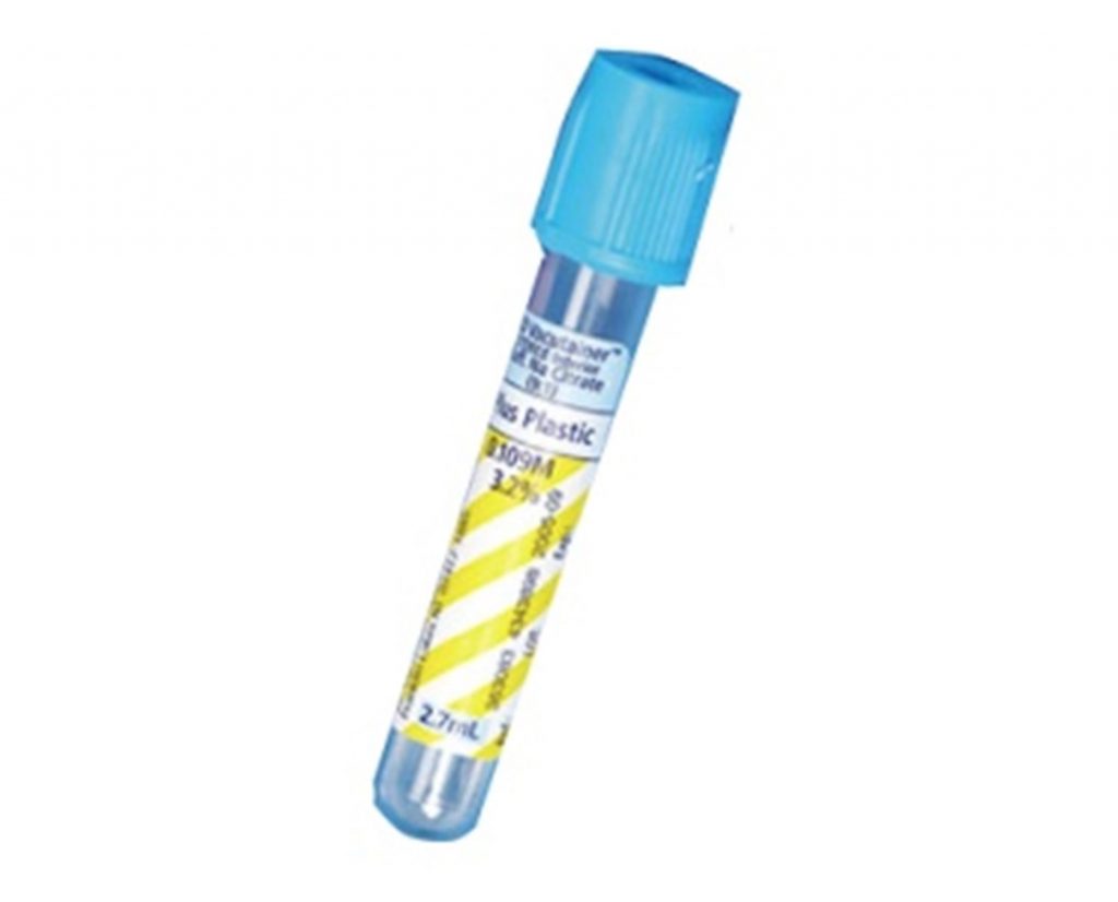 light blue top bd vacutainer